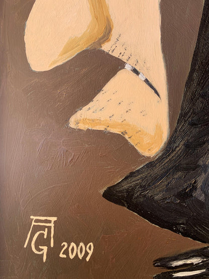 Oil painting Black suits you Oleksandr Gukalov