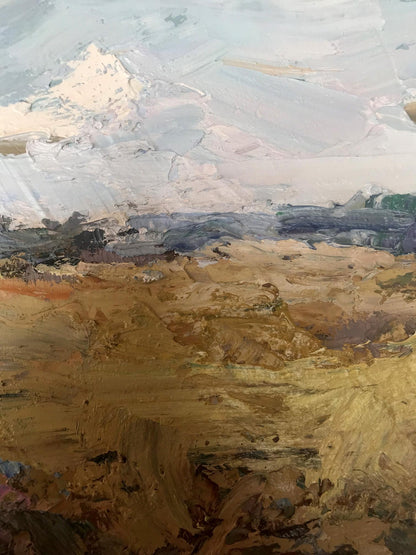 Oil painting field Nature Landscape 