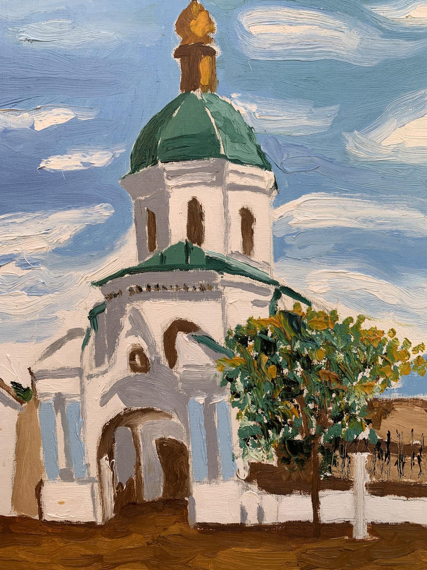 Oil painting City Church Oleksandr Gukalov