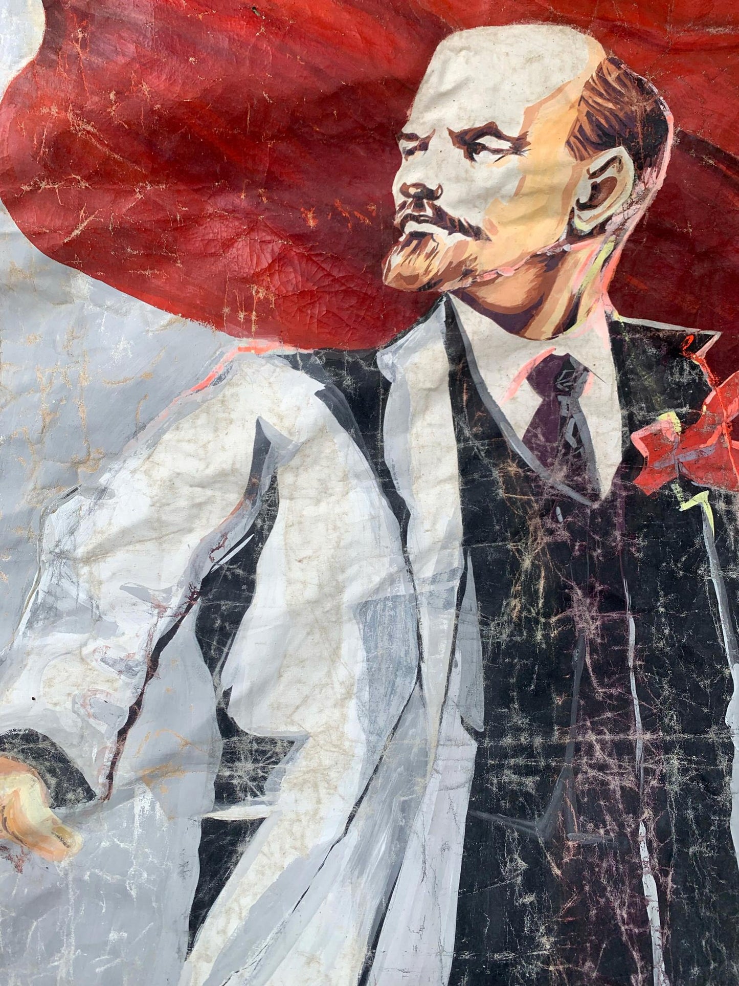 Oil painting Lenin and the CPSU Unknown artist