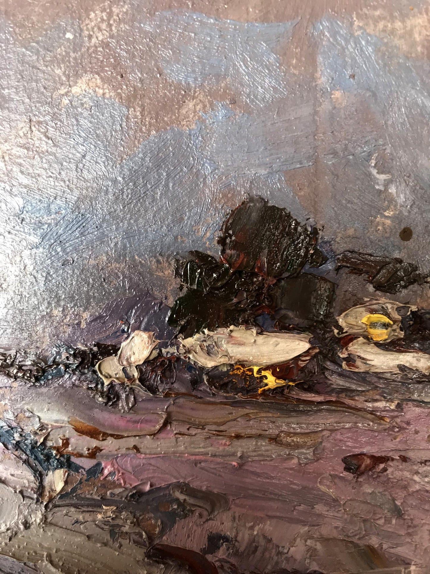 oil winter landscape