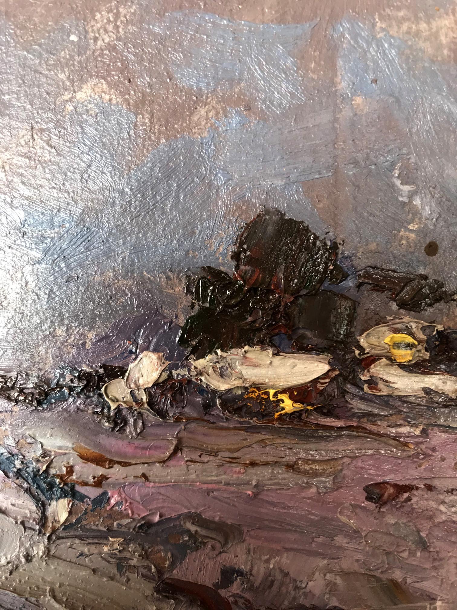 oil winter landscape