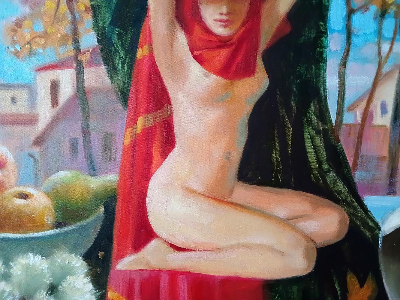 Abstract oil painting Golden autumn Anatoly Tarabanov