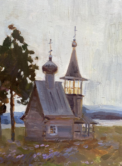 Oil painting Temple Unknown artist