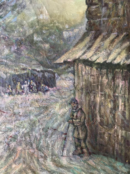 Oil Painting Winter Nature Landscape 