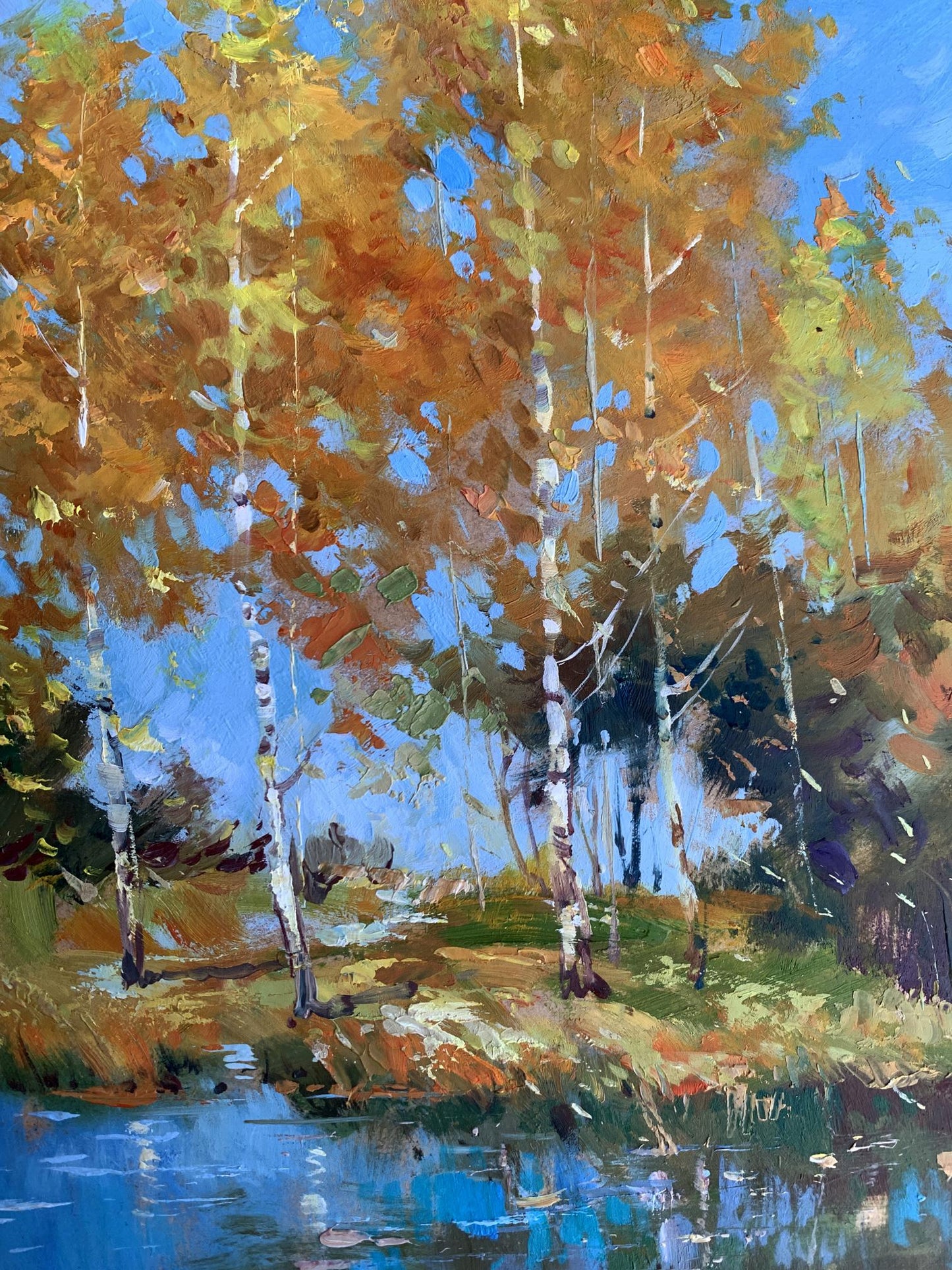OIl painting Orange forest Yuriy Suprunchuk