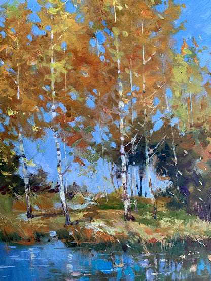 OIl painting Orange forest Yuriy Suprunchuk
