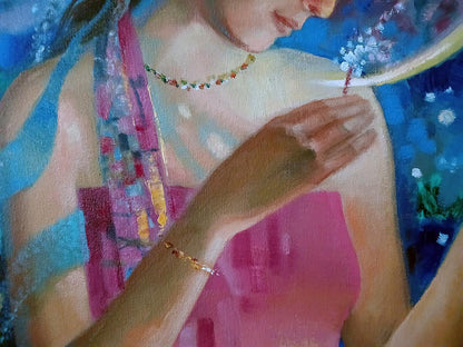 Abstract oil painting The Glow of the Moon Anatoly Tarabanov