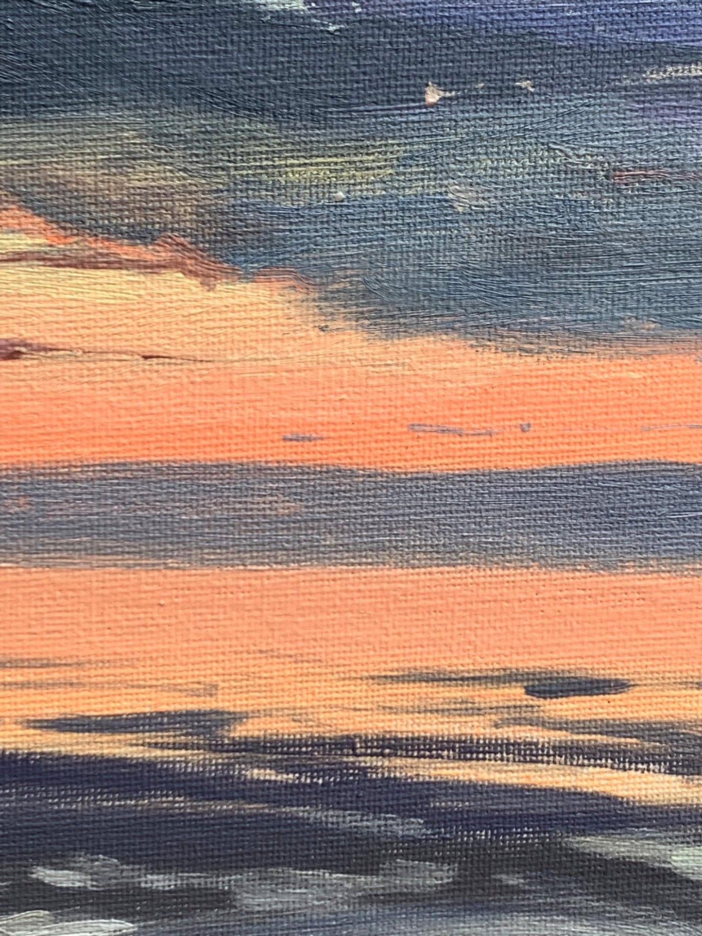 Oil painting Sunset at sea Unknown artist