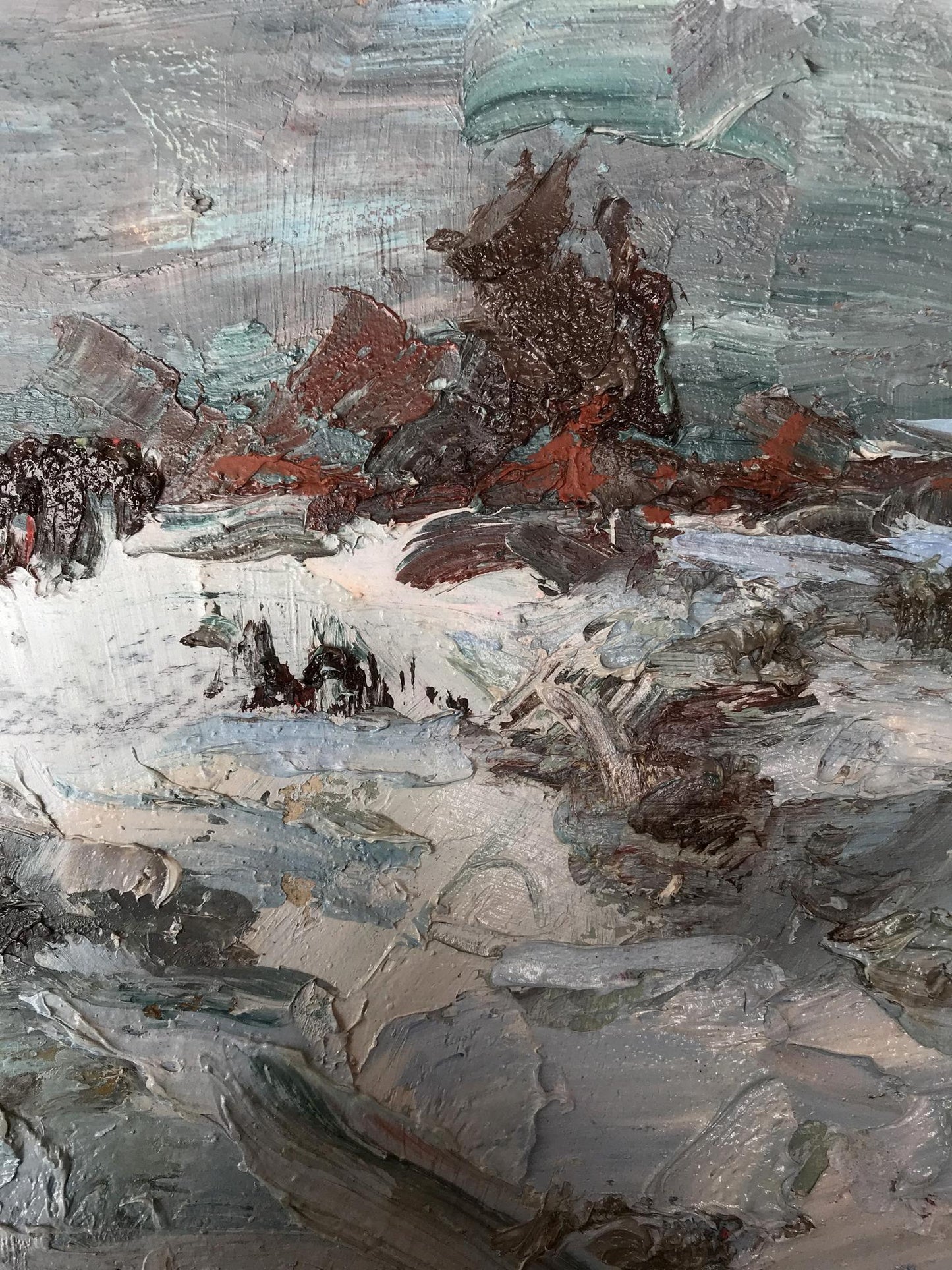 Oil painting Winter Nature Landscape 