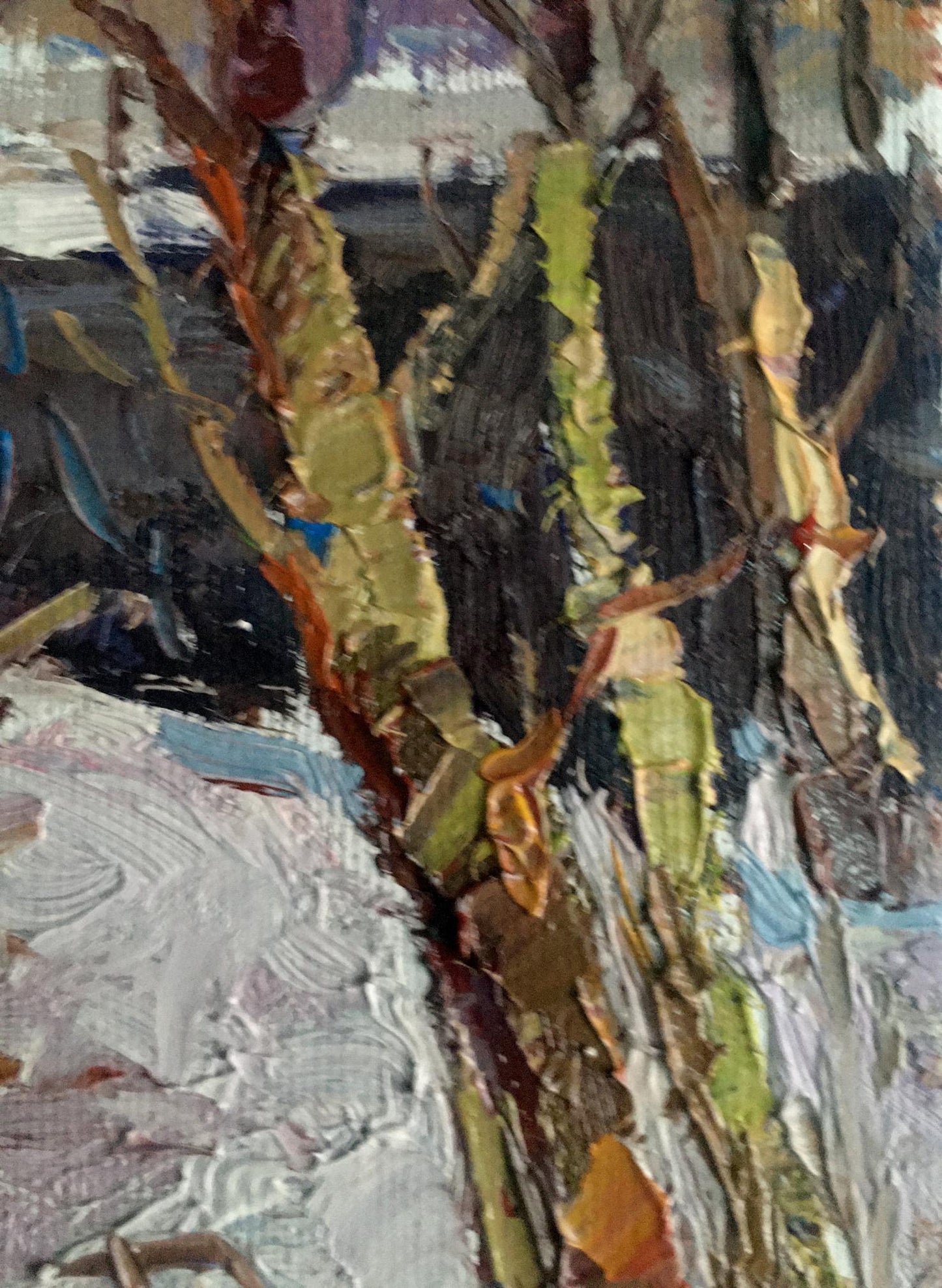 Oil Painting Nature Landscape Village landscape Art 