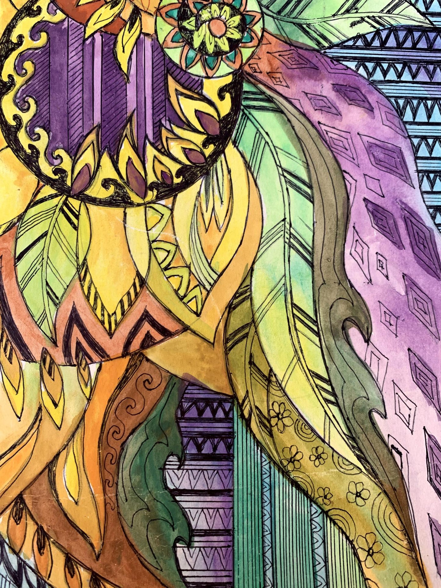 Watercolor painting Sunflowers Olga Ponomaryva