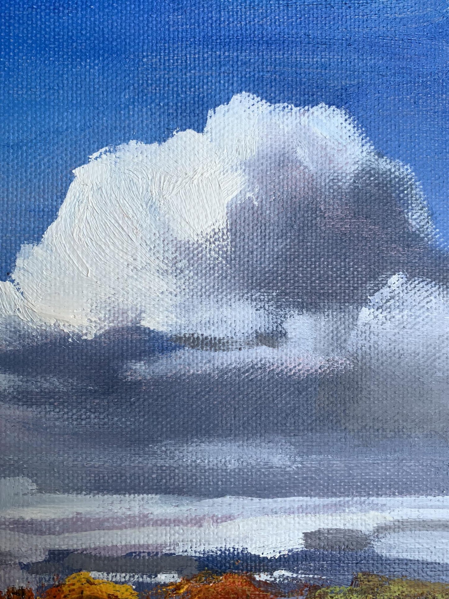 Oil painting Cloudy day Unknown artist
