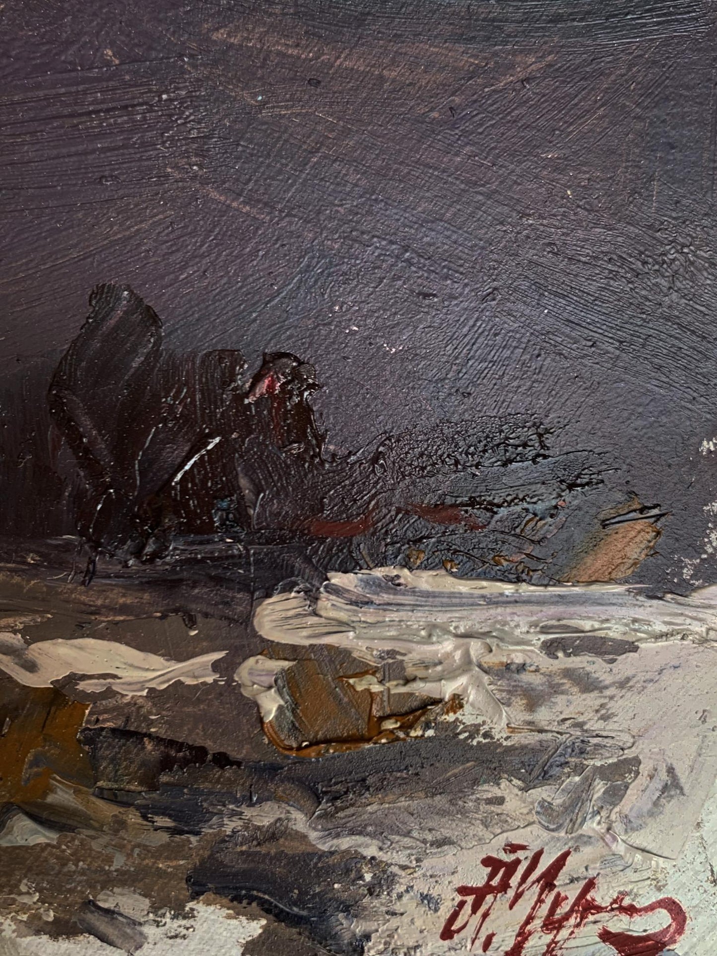 Oil painting Winter silence Oleksiyander Cherednichenko
