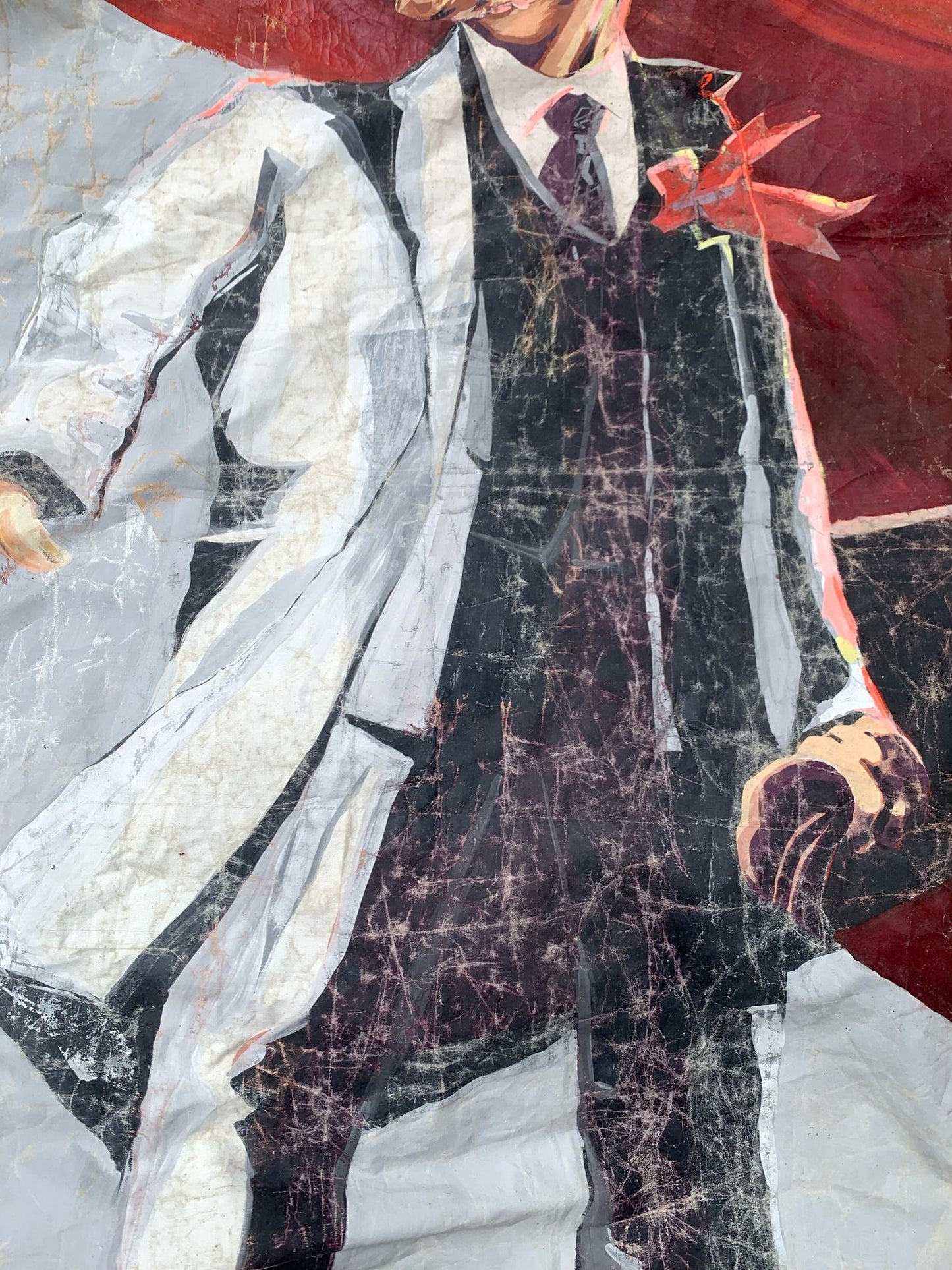 Oil painting Lenin and the CPSU Unknown artist