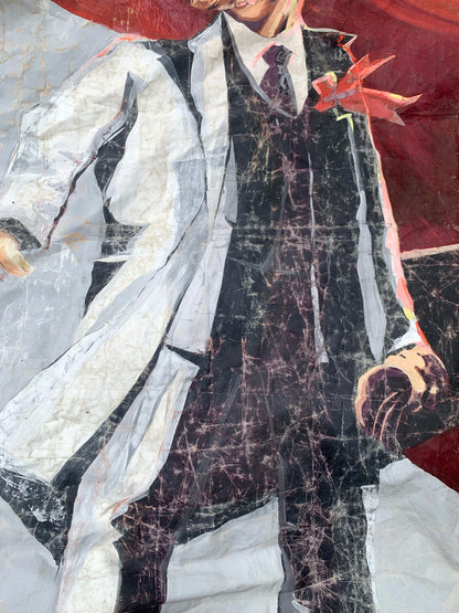 Oil painting Lenin and the CPSU Unknown artist