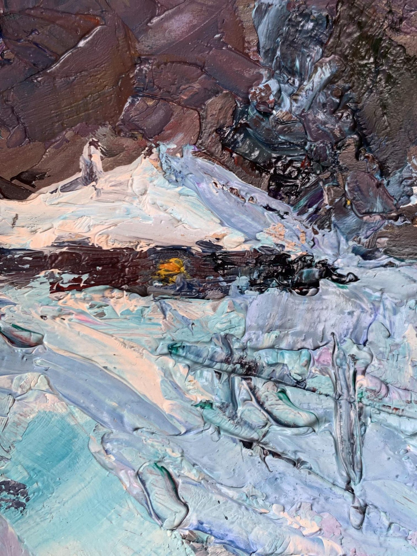 Oil painting Winter night Oleksiyander Cherednichenko