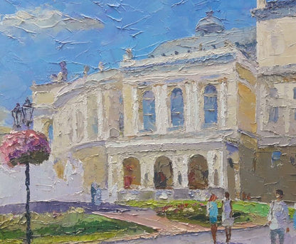 Oil painting Odessa Opera and Ballet Theater Serdyuk Boris Petrovich