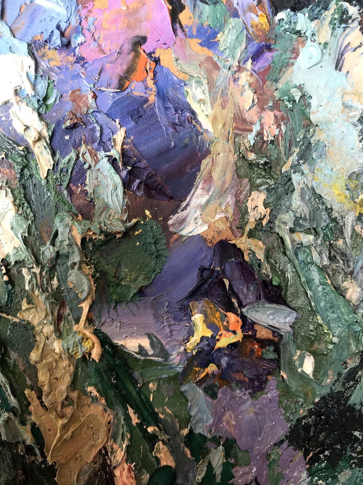 Oil painting Summer landscape 