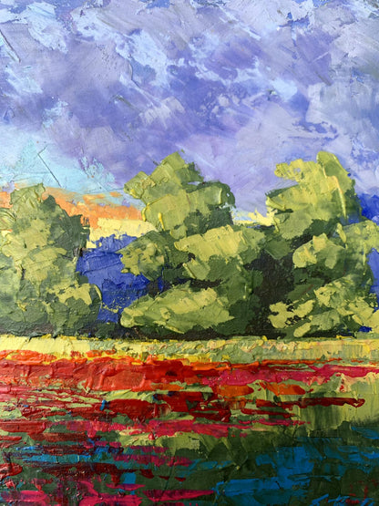 Oil painting Orange glow V. Zadorozhnya