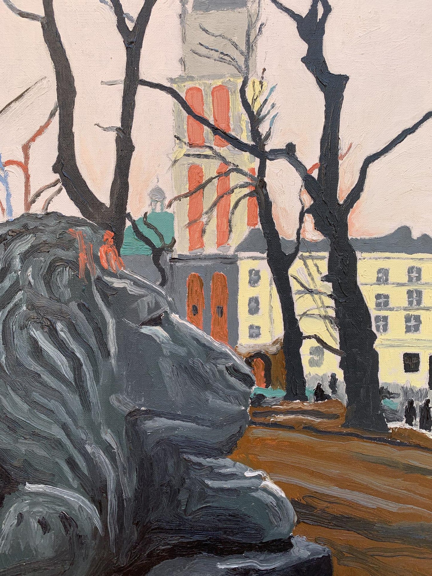 Oil painting Town Square Oleksandr Gukalov