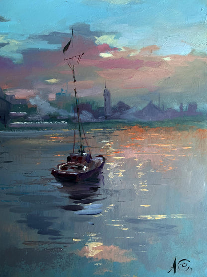 OIl painting Romantic sailing Yuriy Suprunchuk