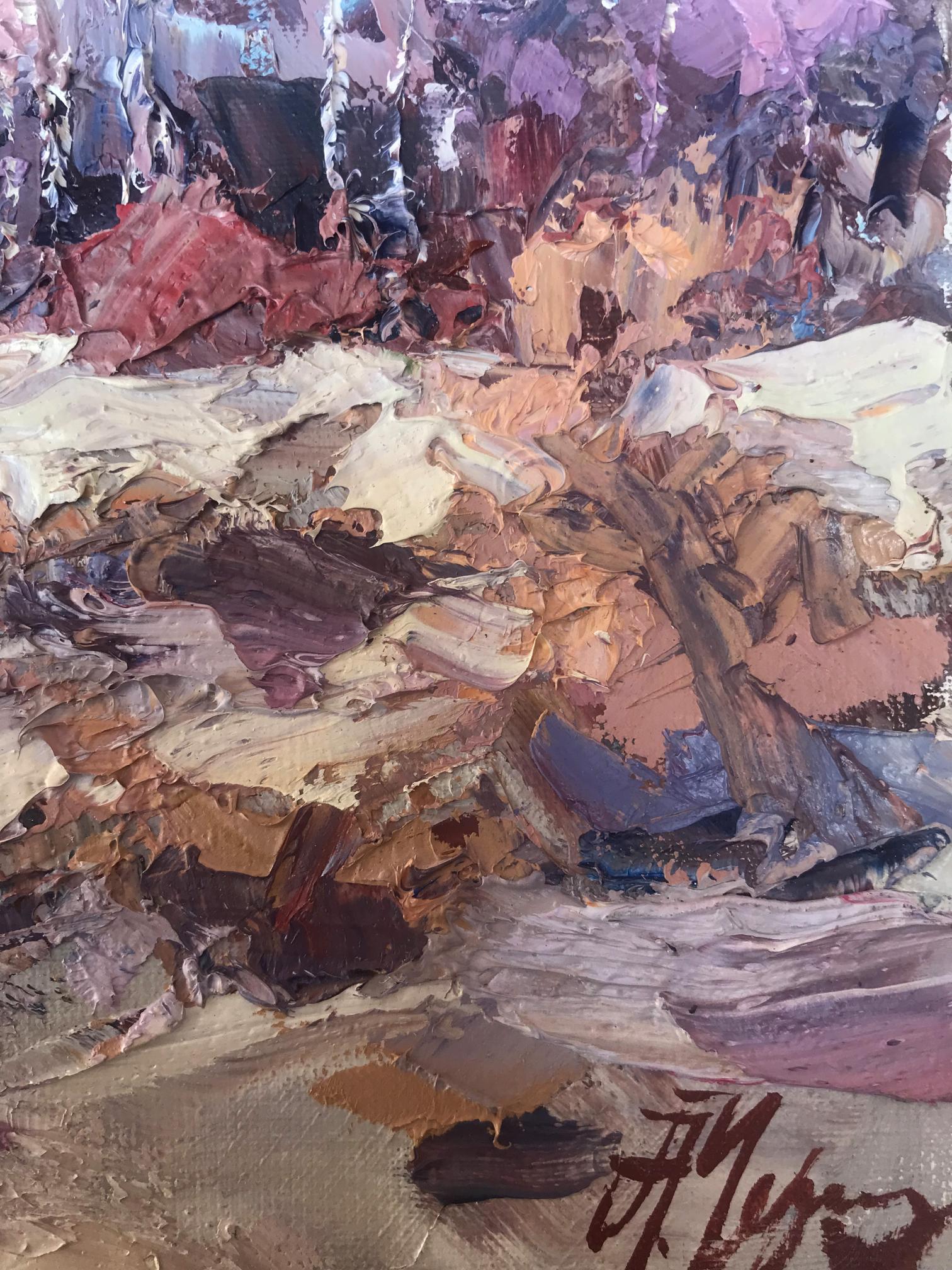 oil forest art