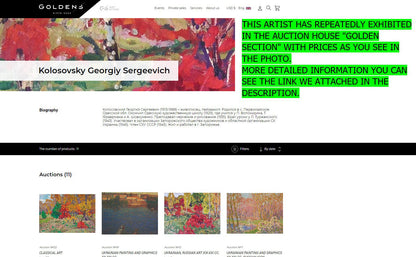 Oil painting Blooming spring has arrived Georgy Kolosovsky