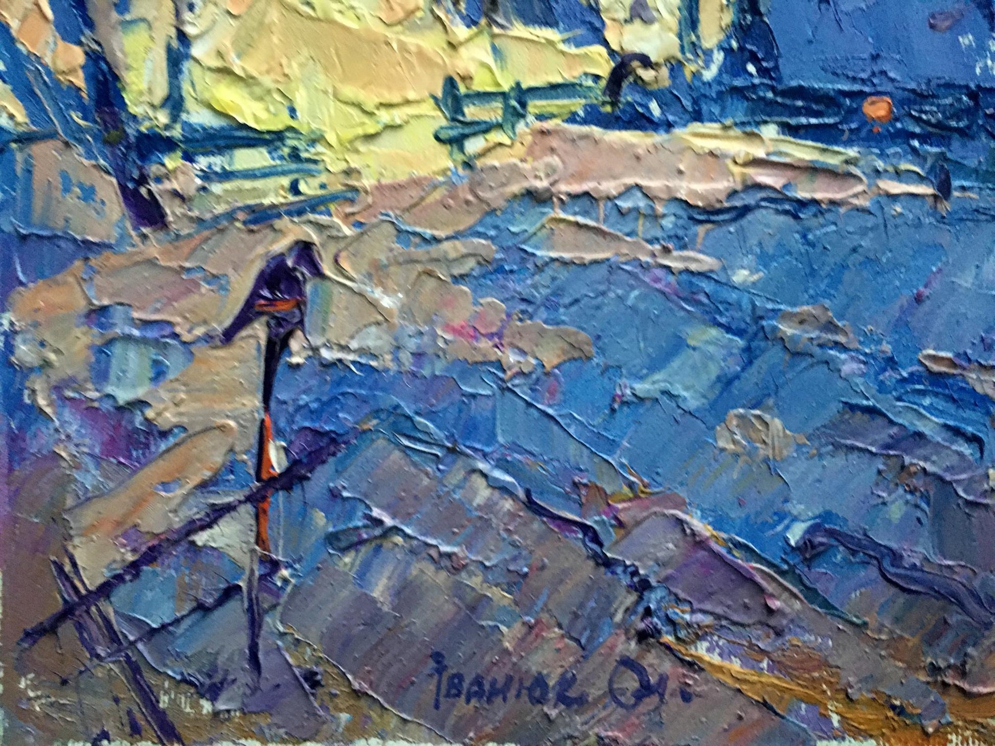 Oil painting  evening