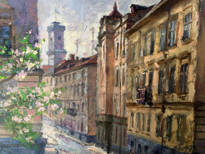 Oil painting Lviv landscape Batrakov Vladimir Grigorievich