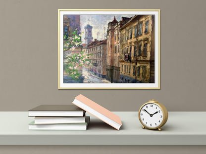 Oil painting Lviv landscape Batrakov Vladimir Grigorievich