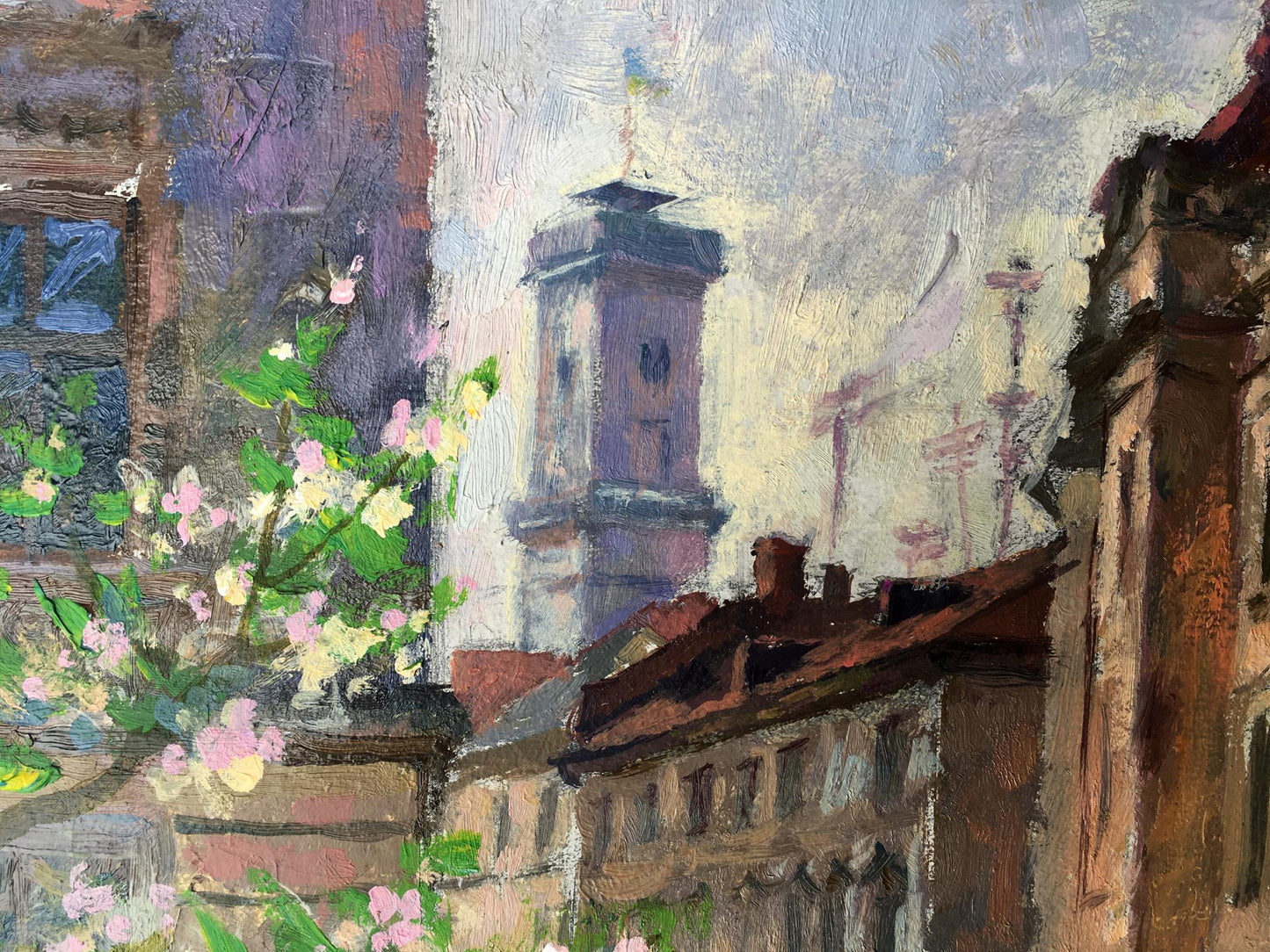 Oil painting Lviv landscape Batrakov Vladimir Grigorievich