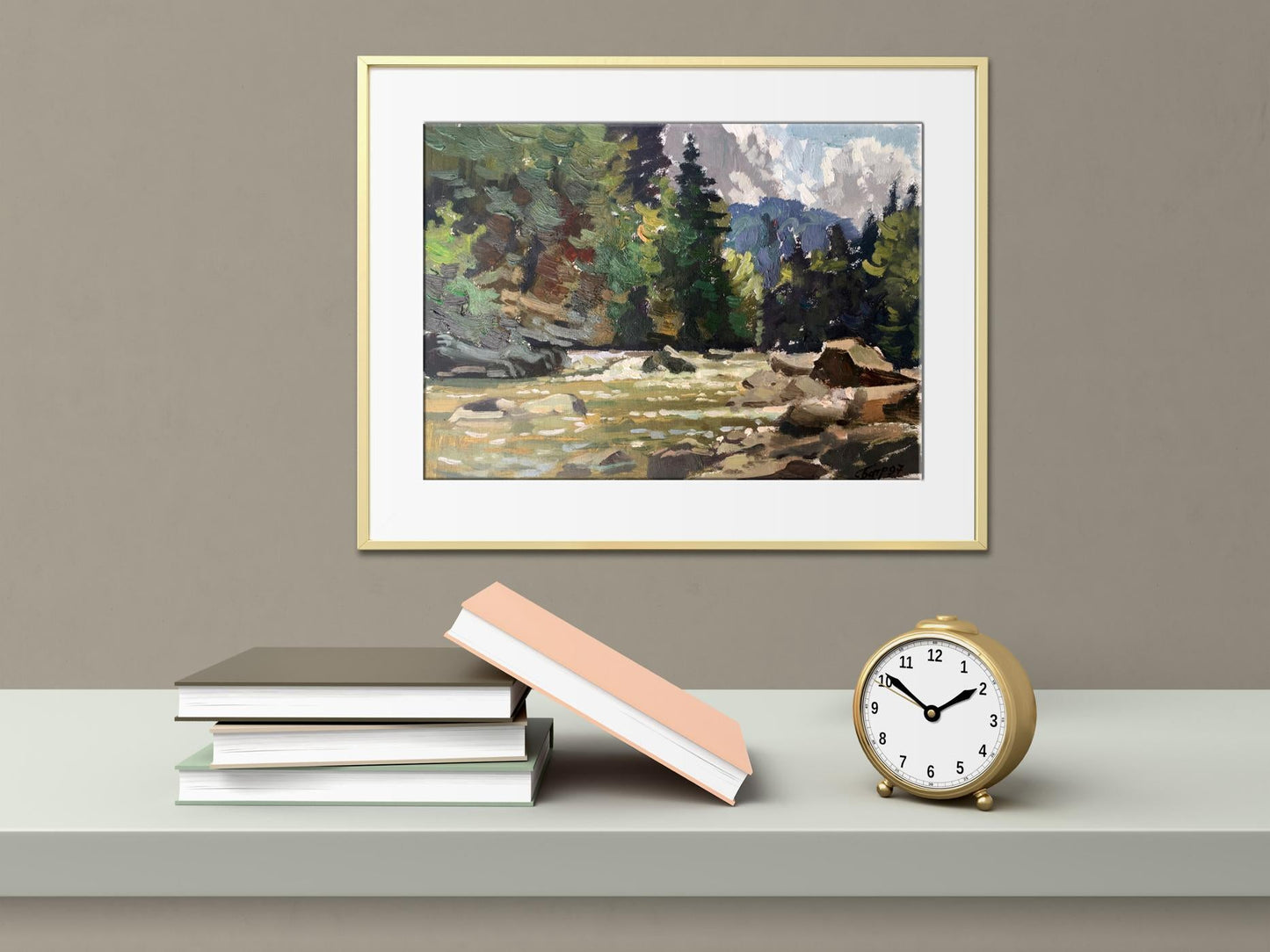 Oil painting Rest in the forest Batrakov Vladimir Grigorievich