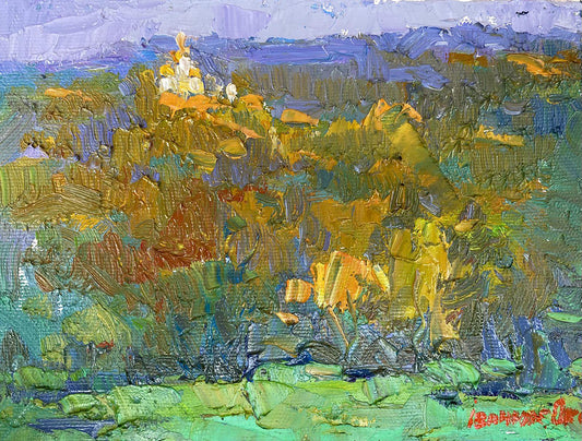 Oil painting Evening bell Ivanyuk Oksana