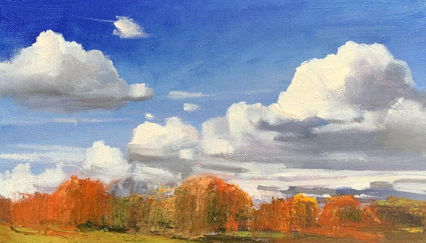 Oil painting Cloudy day Unknown artist