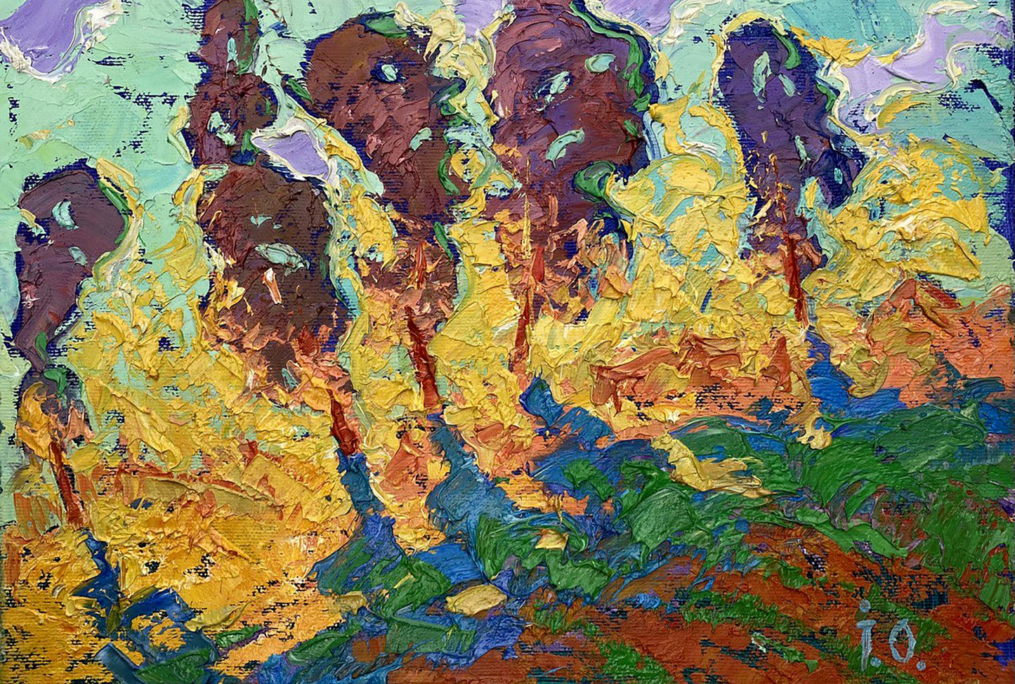 Oil painting In the evening Ivanyuk Alex