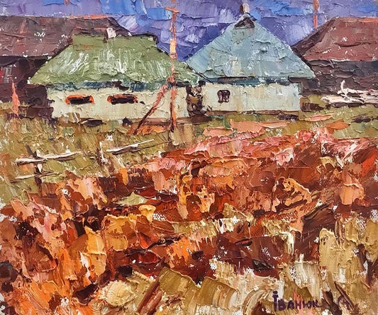 Oil painting Road to the village Ivanyuk Alex