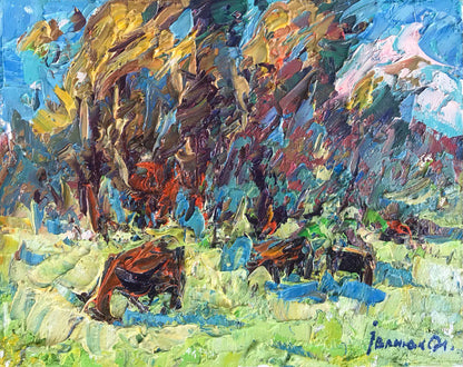 Oil painting early autumn Ivanyuk Alex