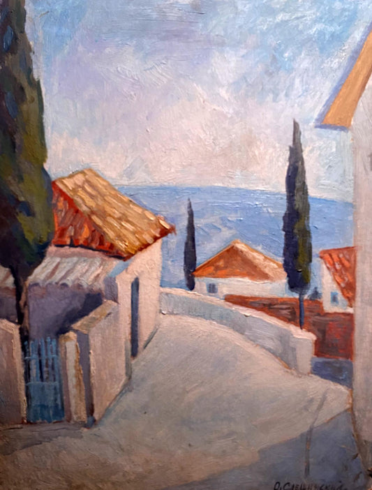 Oil painting With sea views