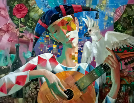 Abstract oil painting Serenade Anatoly Borisovich Tarabanov