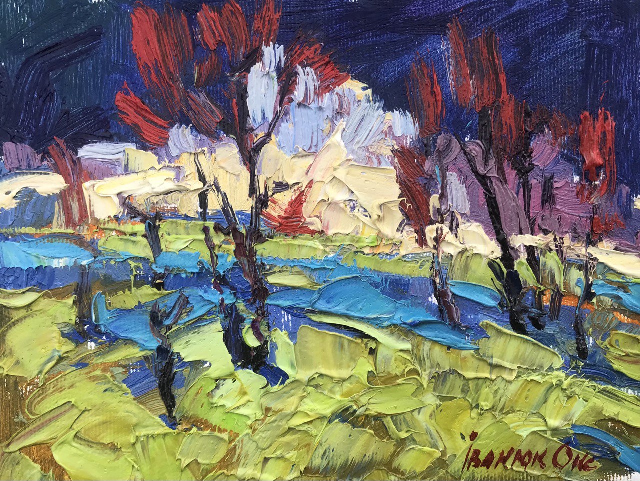 Oil painting On the other bank Ivanyuk Оksаnа