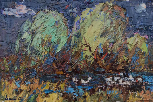 Oil painting In the shade of willows Ivanyuk Alex
