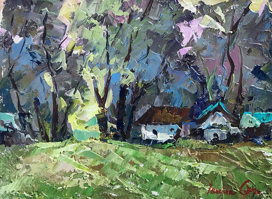 Oil painting Near the village Ivanyuk Alex