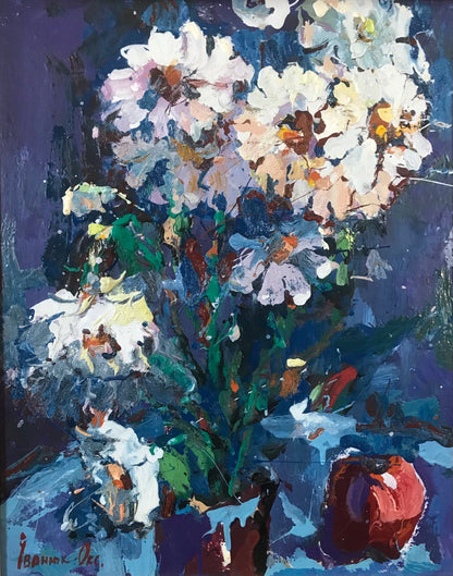 Oil painting extravaganza of flowers Ivanyuk Oksana