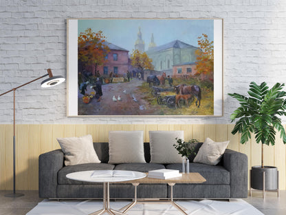 Oil painting Street of Old Kremenchug Serdyuk Boris Petrovich