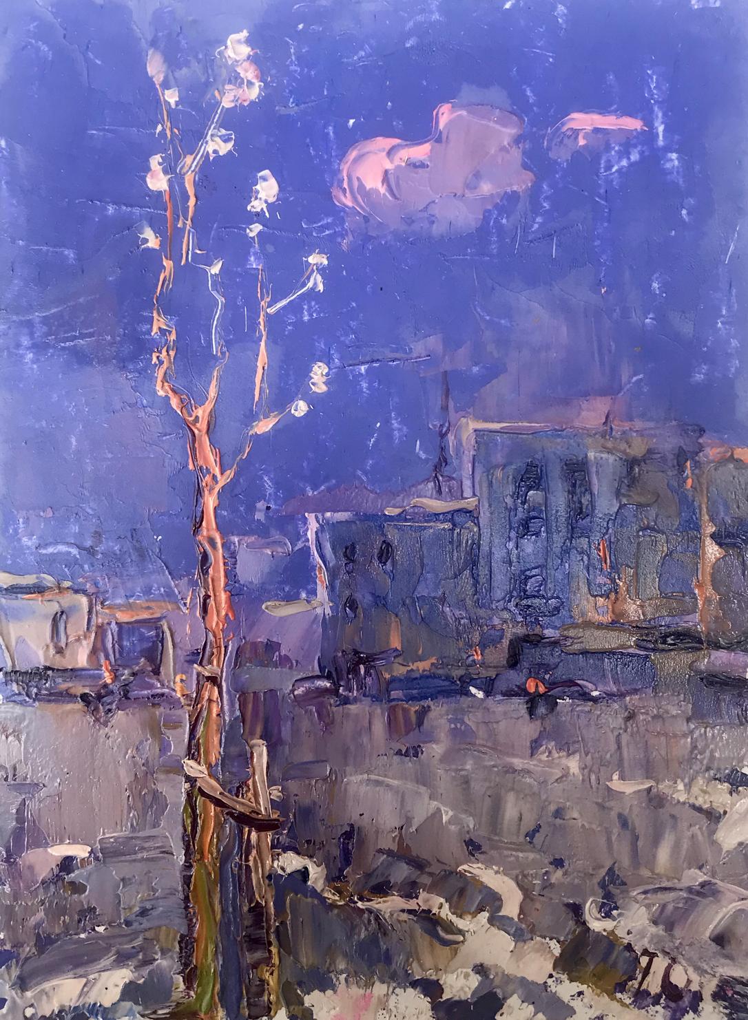 Oil painting Spring in the City Ivanyuk Alex