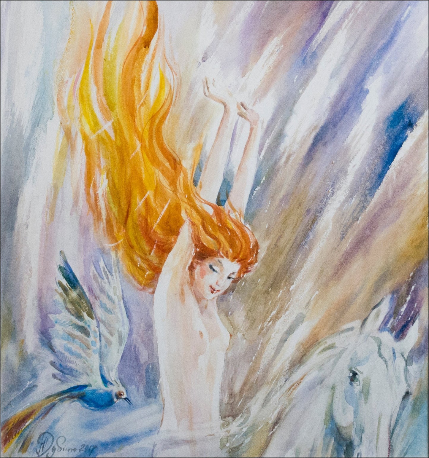 Oil painting Flight Dubinin Yurii