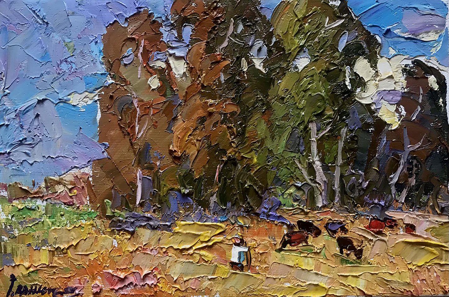 Oil painting Near the forest Ivanyuk Alex