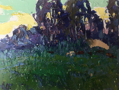 Oil painting Grass in the field Ivanyuk Alex