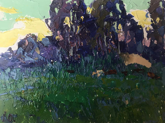 Oil painting Grass in the field Ivanyuk Alex